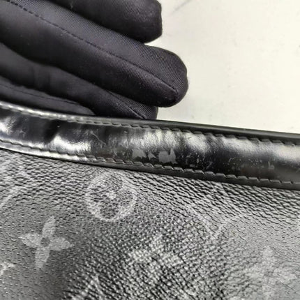 Louis Vuitton Voyage Clutch Black Monogram Men's