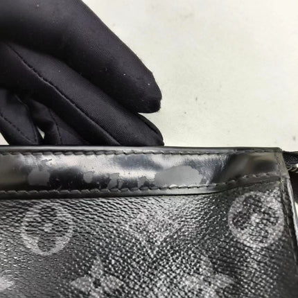 Louis Vuitton Voyage Clutch Black Monogram Men's