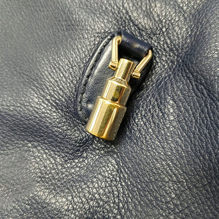 Gucci Jackie Soft Large Navy Leather Shoulder Bag With Strap