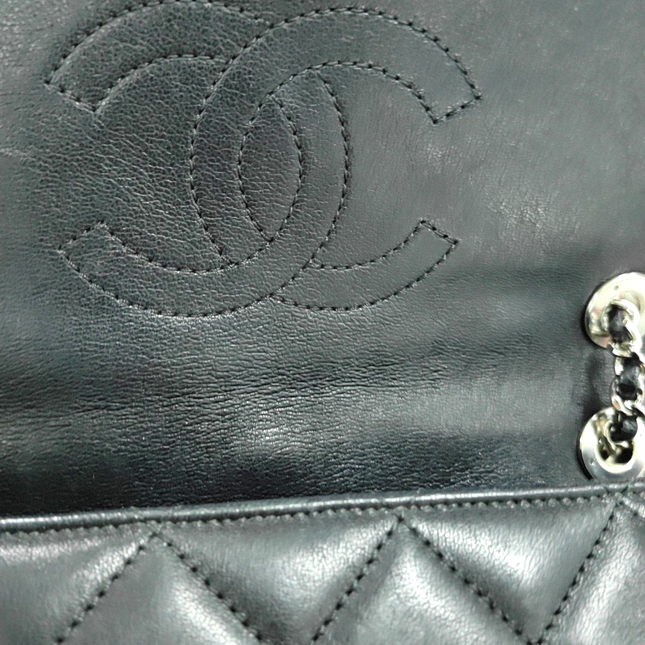 Chanel Timeless Classic Flap Lambskin Plexiglass Quilted Small Cuba Color Flap Black with Multicolor Trim