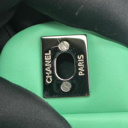 Sold Chanel Classic Flap Super Mini Green Patent Leather Silver Chain