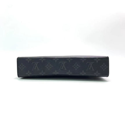 Louis Vuitton Voyage Clutch Black Monogram Men's