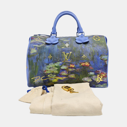 Louis Vuitton x Jeff Koons Speedy 30 Monet Water Lilies Top Handle Bag