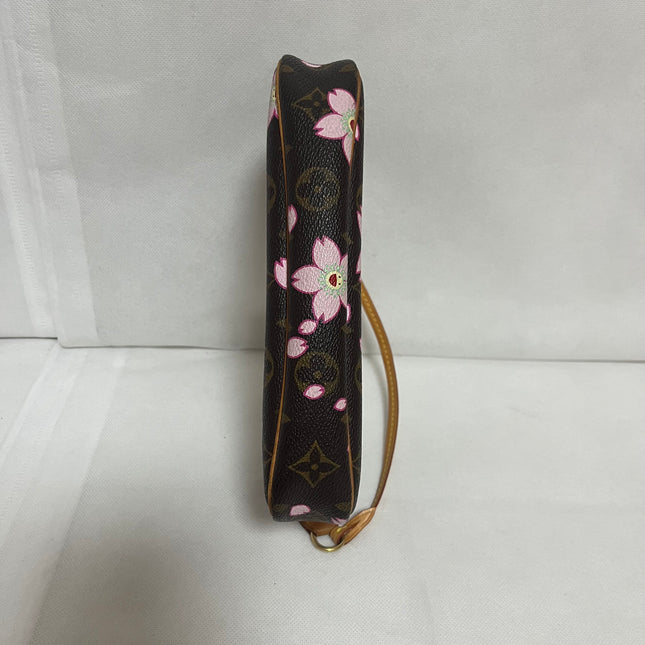 Louis Vuitton x Takashi Murakami Cherry Blossom Pochette Accessoire Brown Monogram