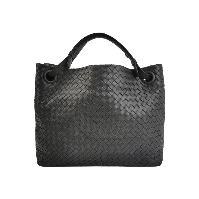 Bottega Veneta Garda Black Intrecciato Nappa Leather Large 33cm-Luxbags
