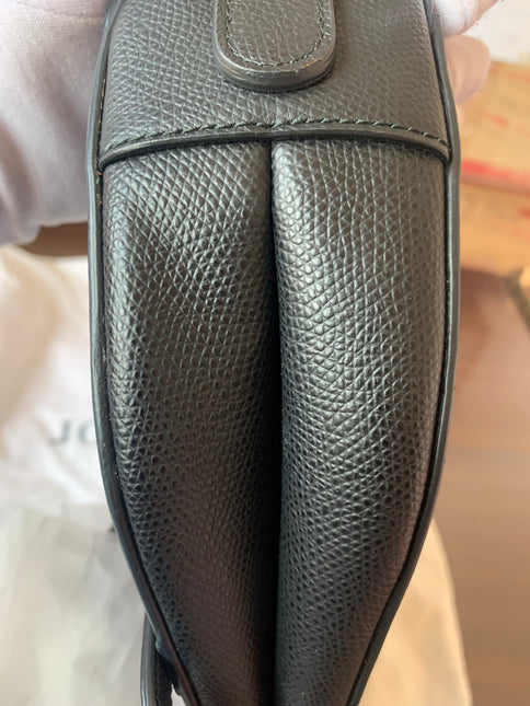 Sold Dior Saddle Black Medium Grained Leather Handbag with Gold Hardware