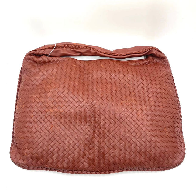 Bottega Veneta Veneta Hobo Maxi Brick Red Intrecciato Leather Bag 50cm