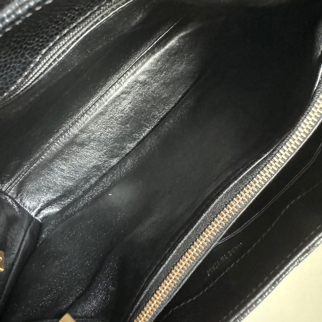 Chanel Kelly Top Handle Bag Black Caviar Leather, 2000-2002