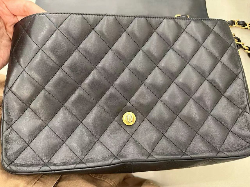 Sold Chanel Timeless/ Classic Flap Large Black with Gold Hardware