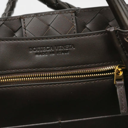 Bottega Veneta Andiamo Medium Dark Brown Suede Handbag