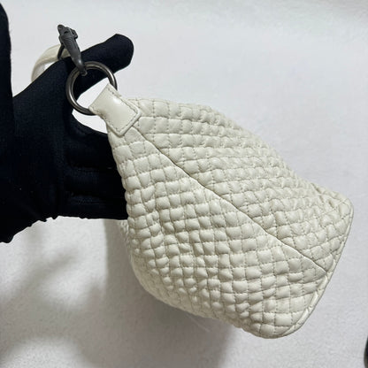 Bottega Veneta Sloane Padded Shoulder Bag White Small 25cm