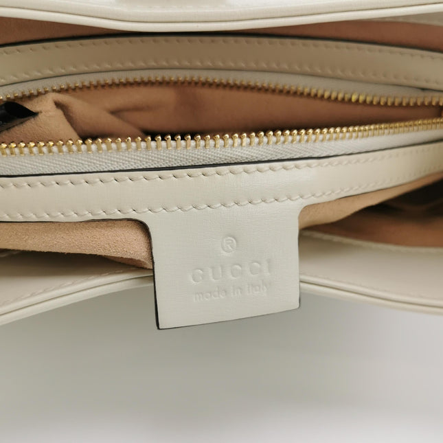 Gucci Jackie 1961 Small Leather Bag White with Strap