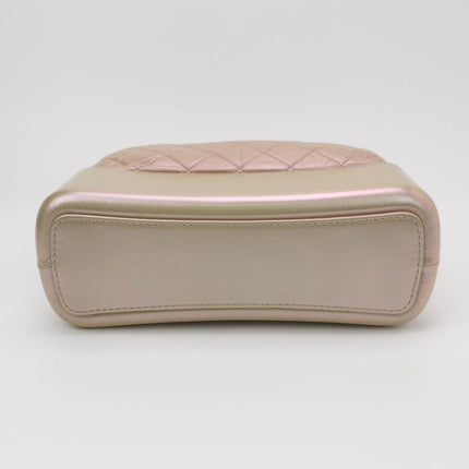 Sold Chanel Gabrielle Hobo 2019 Iridescent Pink Leather Medium Crossbody Bag