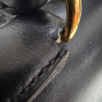 Hermès Kelly 32 Sellier Black Box Leather Gold Hardware with Strap