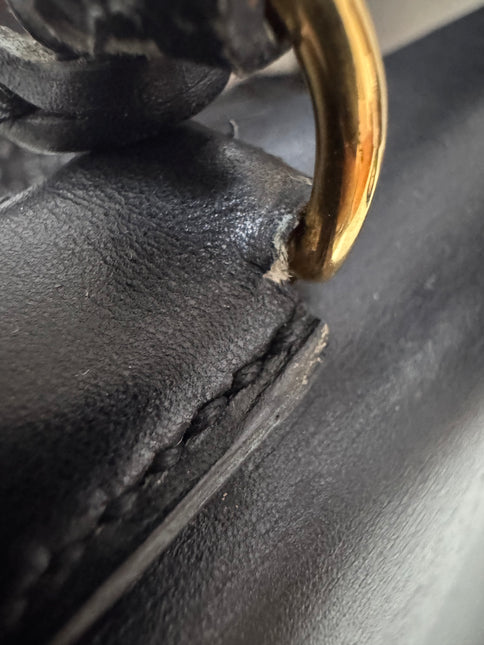 Hermès Kelly 32 Sellier Black Box Leather Gold Hardware with Strap