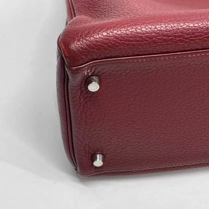 Hermès Kelly 40 Rose Jaipur Clemence Retourné Accastillage Argent 2010