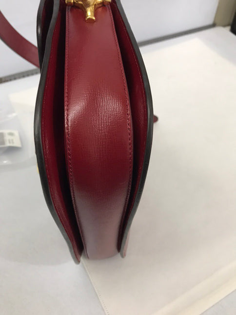 Sold Gucci 1955 Horsebit Leather Shoulder Bag Red Small