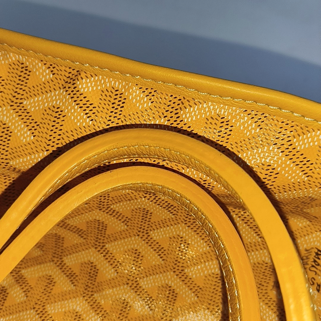Goyard Anjou Mini Tote Yellow Reversible Leather