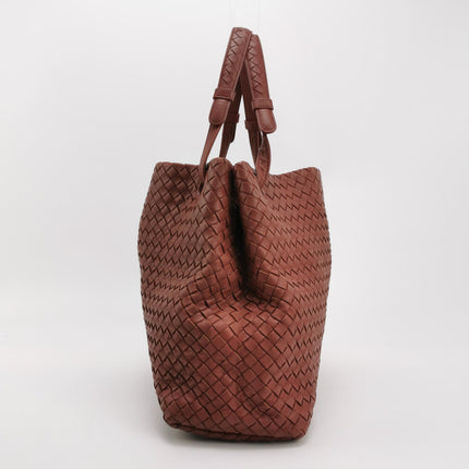 Bottega Veneta Garda Burgundy Intrecciato Nappa Leather Large 33cm