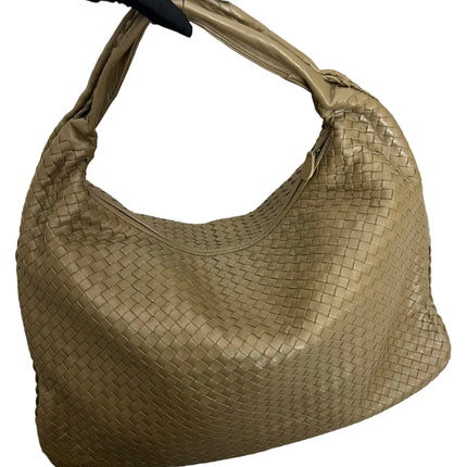 Bottega Veneta Veneta Hobo Maxi Dark Beige Leather 52cm-Luxbags