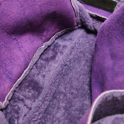 Chanel 2.55 Flap Vintage Chocolate Bar Purple Suede Crossbody Messenger Bag