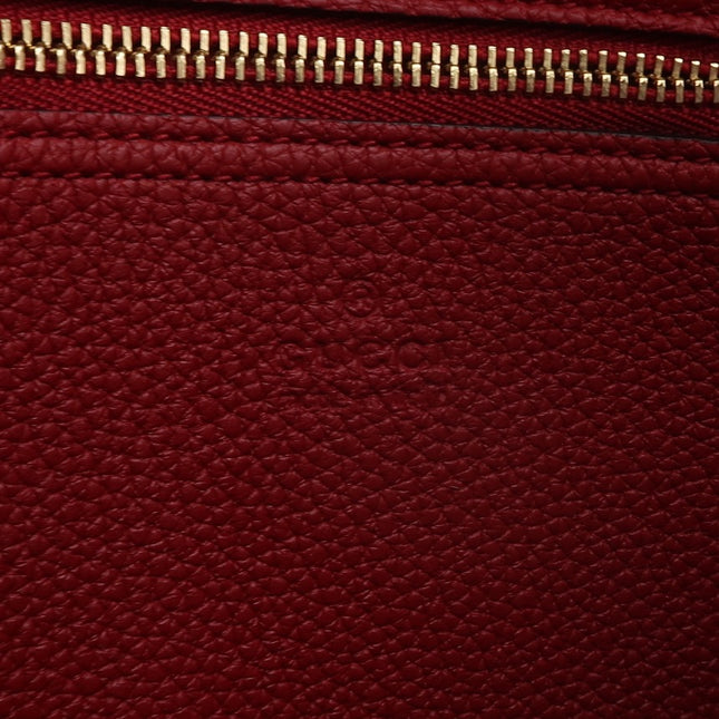 Gucci Jackie 1961 Medium Red Graind Leather Gold Hardware