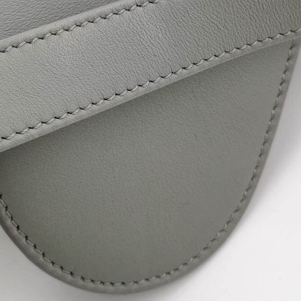Sold Dior Saddle 2020 Medium Calfskin Leather Matte Monochrome Grey