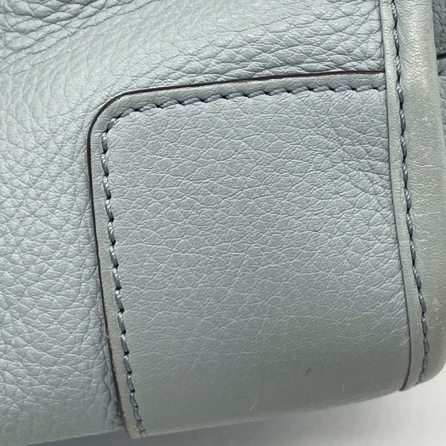 Loewe Amazona 29 Blue Leather Elephant Lock Silver-tone Hardware