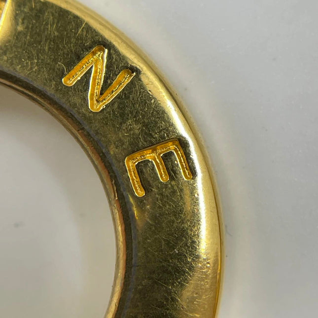 Celine 1990s Gold-tone Triomphe Planet Link Charm Bracelet