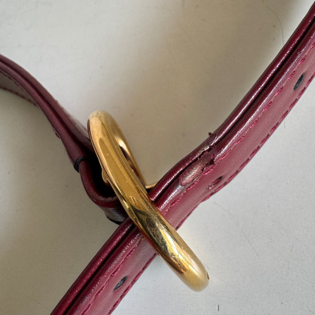 Gucci Jackie 1961 Red Burgundy Leather Bag Small Shoulder Bag