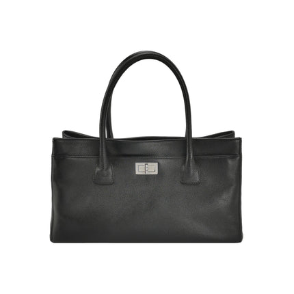 Chanel Cerf Executive East West Black Caviar Leather Handbag