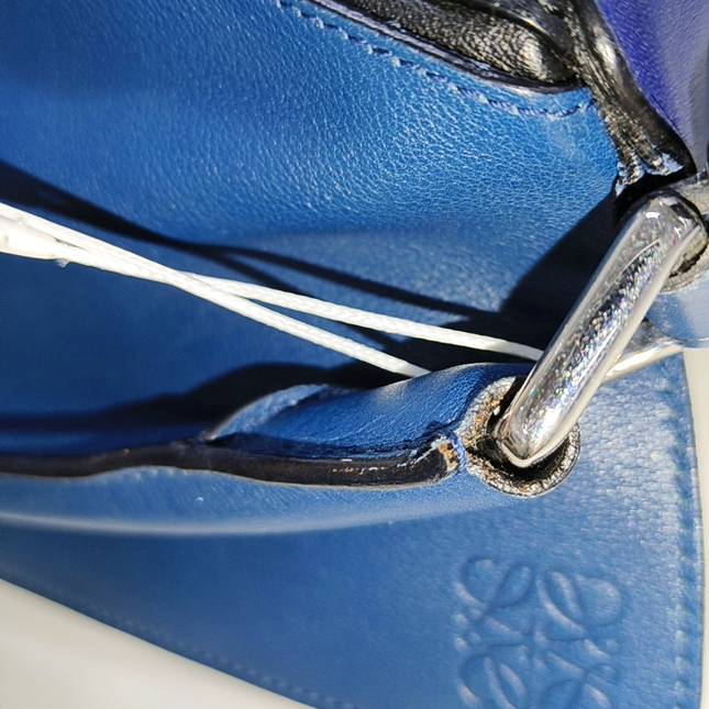 Loewe Puzzle Medium Multicolor Navy Calfskin leather bag