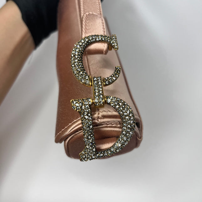 Sold Dior Saddle Mini Silk Pink with crystals l