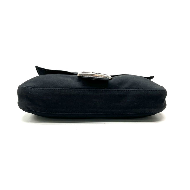 Sold FENDI Baguette Vintage Black Cloth Silver Hardware