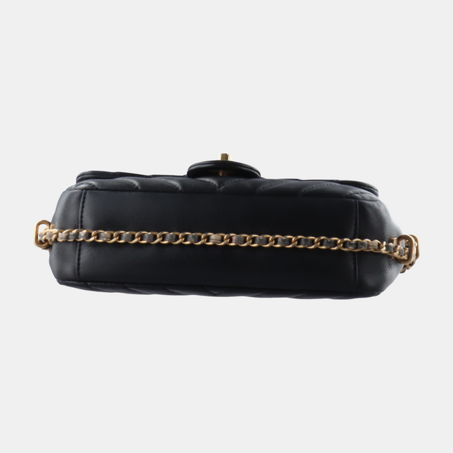 Chanel Classic Flap Mini Chevron Quilted Chain Around Mini Rectangular Flap Black, 2018