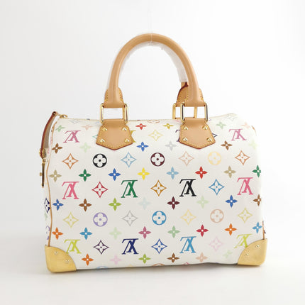 Louis Vuitton x Takashi Murakami Speedy 30 Lock White Multicolor