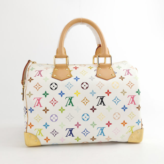 Louis Vuitton x Takashi Murakami Speedy 30 Lock White Multicolor