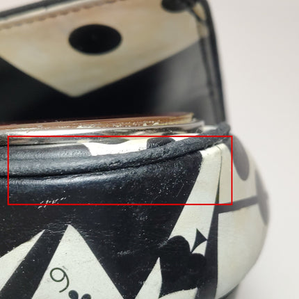 Dior Montaigne Chris 1947 Black Leather Cadillac Poker Print Bejeweled Shoulder Bag