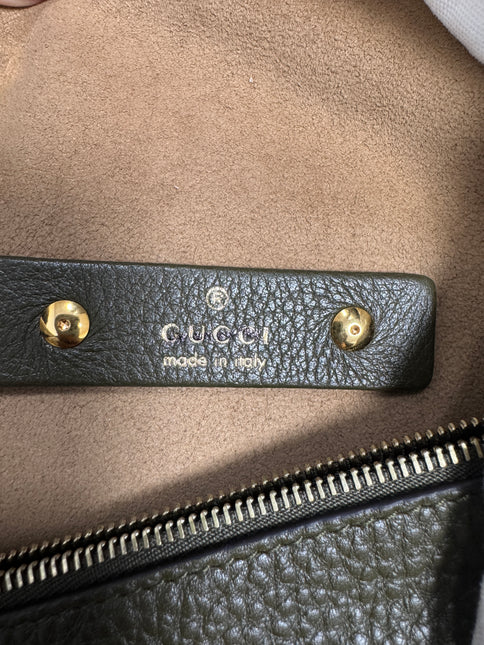 Gucci Softbit Maxi Shoulder Bag Olive Green Calfskin Leather 2024