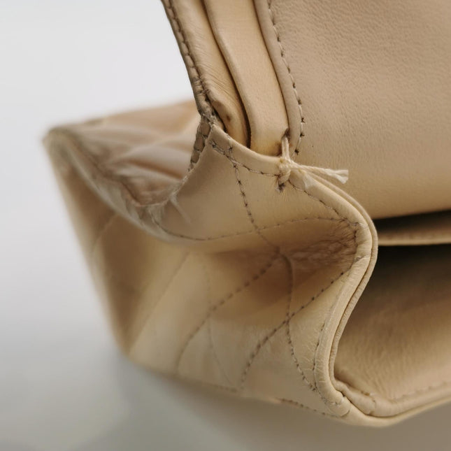 Chanel Classic Flap Medium Beige Lambskin Leather with Gold HW, 2009
