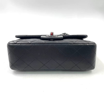 Chanel Classic Flap Mini Black Lambskin Silver Hardware 2011-12