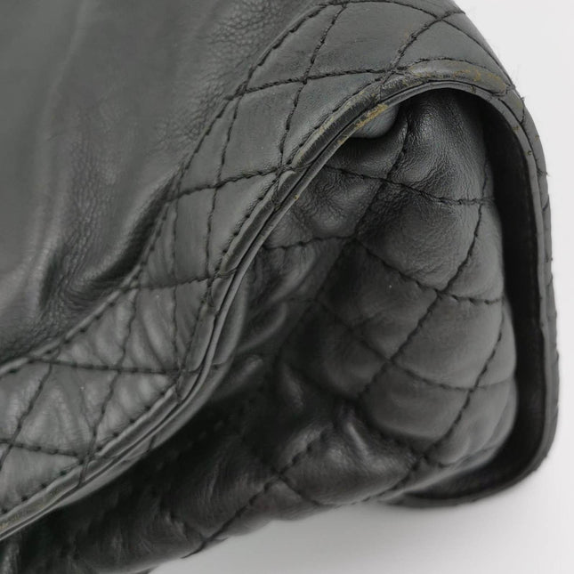 Sold Chanel Boy Reverso Shopping Tote Calfskin Leather Black