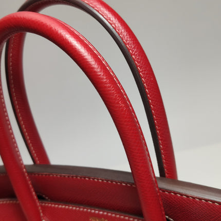Hermes Birkin 30 Epsom Leather Red Rouge Casaque Gold Hardware 2012