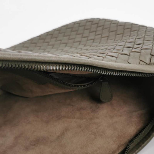 Bottega Veneta Hobo Bag Lambskin leather Grey Medium 40cm