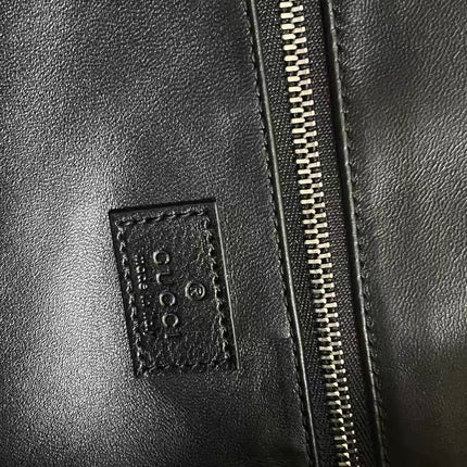 Gucci Jackie 1961 Large Black Calfskin Leather With Long Strap