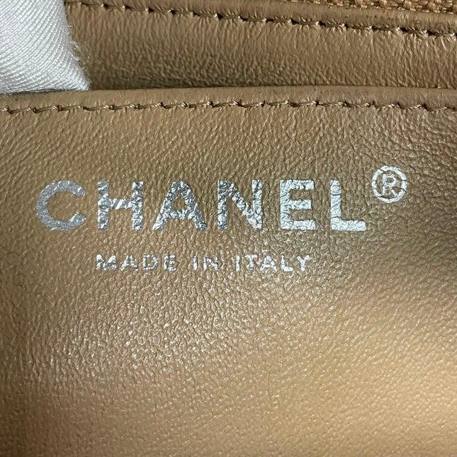 Chanel Classic Flap Rectangular Mini Beige Lambskin Silver Hardware