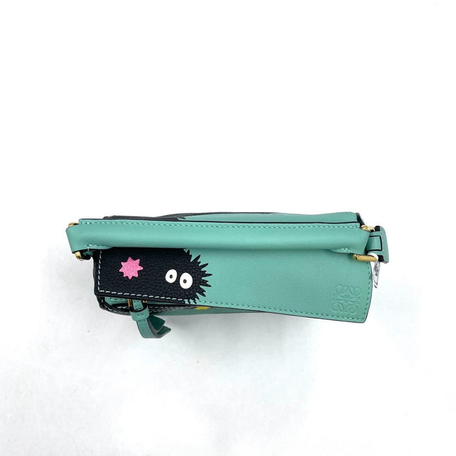 Loewe x Studio Ghibli Collection Susuwatari Mini Puzzle Green Crossbody Bag
