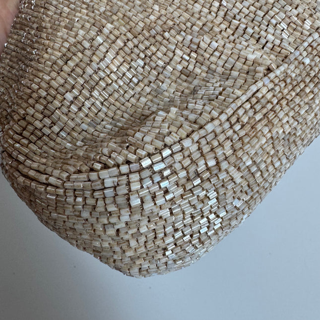 Fendi Baguette Vintage Shoulder bag with Glitter Beige Beads