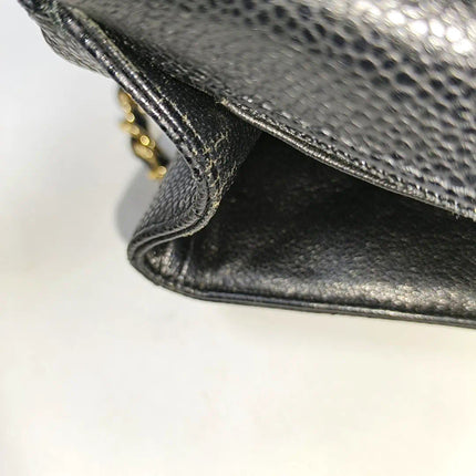 Chanel Classic Flap Maxi 2009 Black Caviar Leather Single Flap with Gold Hardware