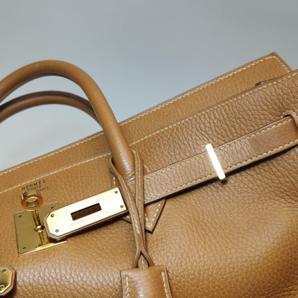 Hermes Birkin 40 Gold TC Clemence Leather Gold Hardware 1994